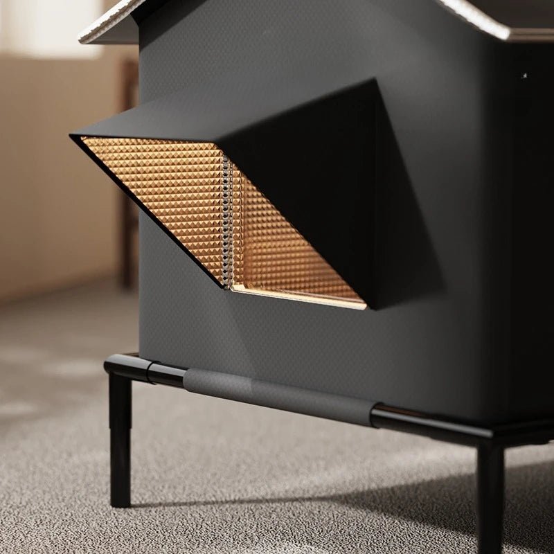 Heated Outdoor Cat House Weatherproof for Winter, Cat House Elevated Bed, Fully Insulated Feral Cat Shelter for Multiple Cats