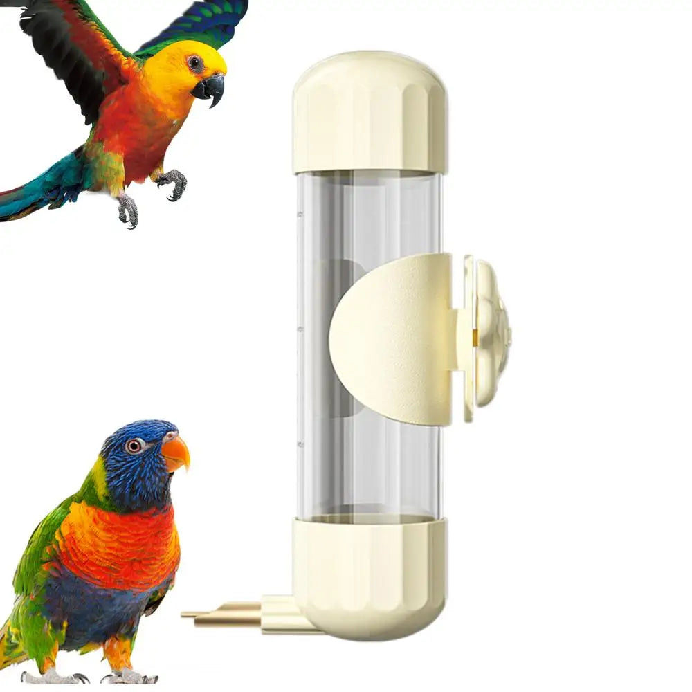 Bird Cage Water Dispenser 200ml Bird Water Feeder Firing Pin Design Automatic Clear Water Dispenser For Conure Cockatiel