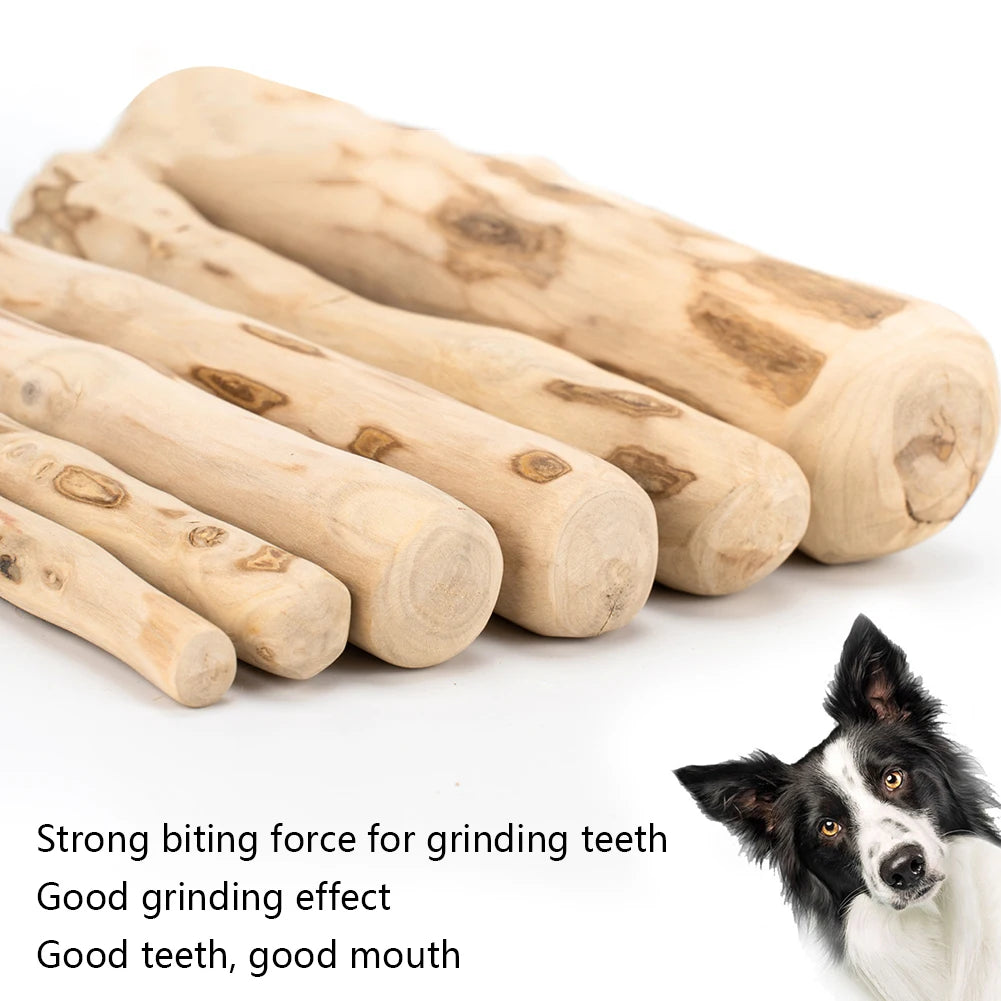 Natural Coffee Wood Dog Chew Toys Long Lasting Chewable Stick Dogs Supplies Stress Relief Chew Stick Pet Molar Toy for Dog Puppy