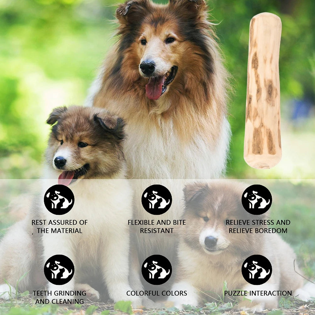 Natural Coffee Wood Dog Chew Toys Long Lasting Chewable Stick Dogs Supplies Stress Relief Chew Stick Pet Molar Toy for Dog Puppy