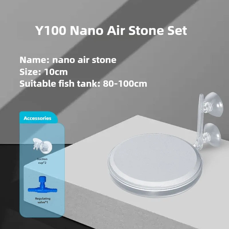 Fish Tank Filter Aquarium Refiner CO2 Diffuser Oxygen Plate Nano Air Disc Stone Mute Bubble Refiner Aquarium Siphon Accessories