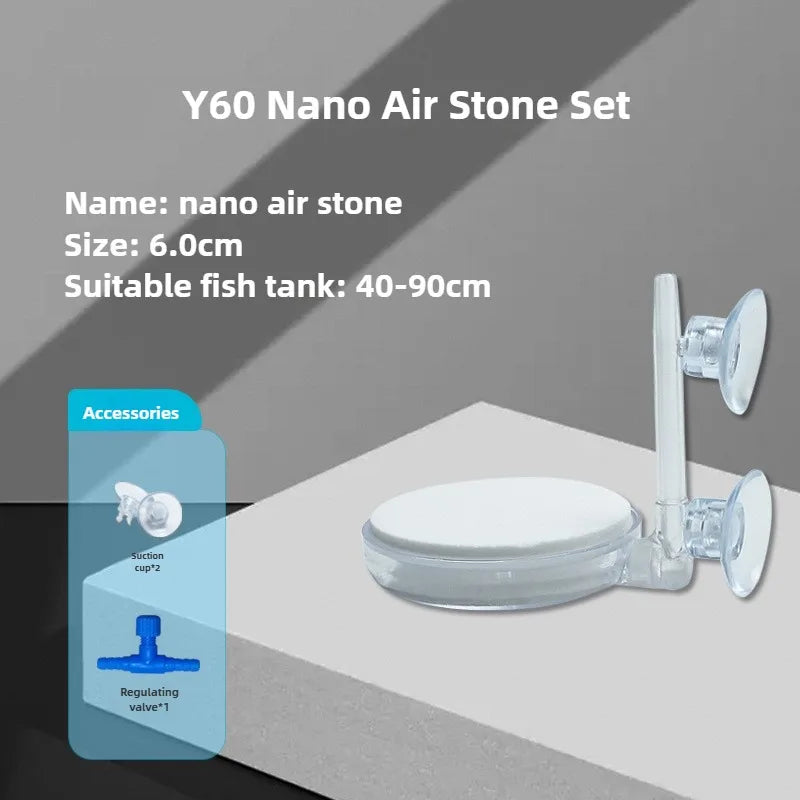Fish Tank Filter Aquarium Refiner CO2 Diffuser Oxygen Plate Nano Air Disc Stone Mute Bubble Refiner Aquarium Siphon Accessories