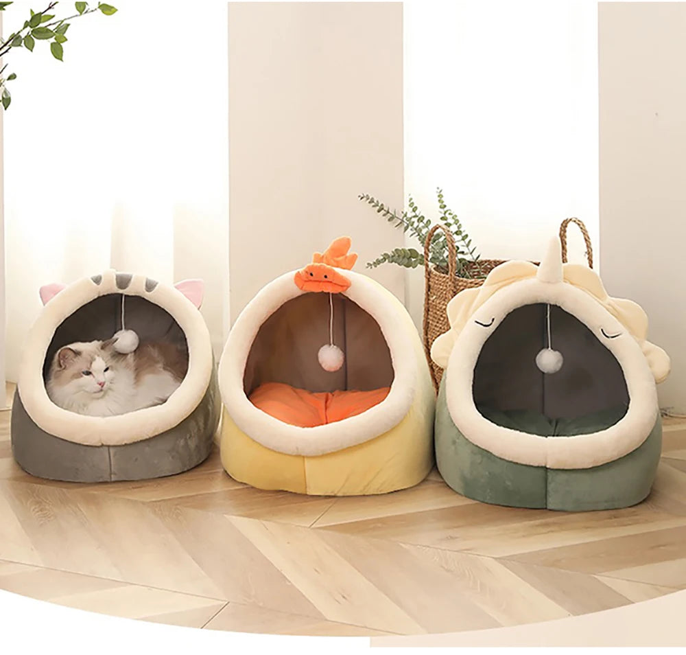 Washable pet lounger cushions, cat mat beds, warm and soft baskets, cozy warm cat kennels, house tents, small pet dogs, winter