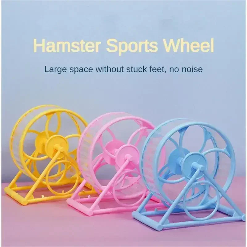 Silent Hamster Running Wheel Anti-Jamming Foot Runner Exercise Toy for Golden Bear Hamsters Small Pet Supplies with Stable Stand
