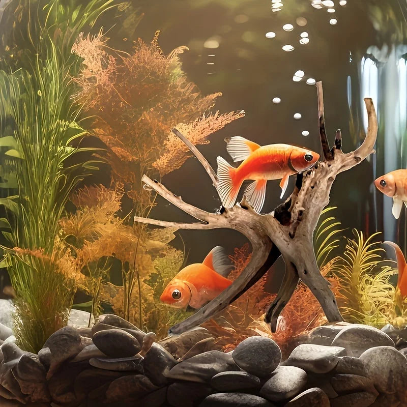 Tree Trunk Micro Landscape Reptile Cylinder Fish Tank Ornament Cuckoo Roots Aquarium Decoration Natural Driftwood Dead-wood