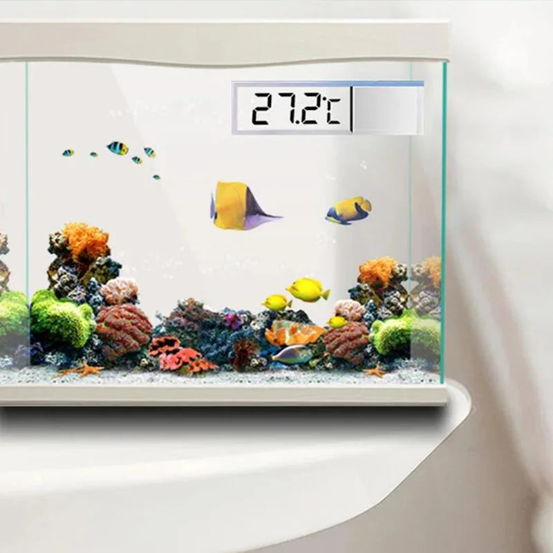Waterproof Aquarium Thermometer 3D Digital LCD Electronic Fish Tank Temperature Fish Turtle Temp Meter Aquarium Decoration
