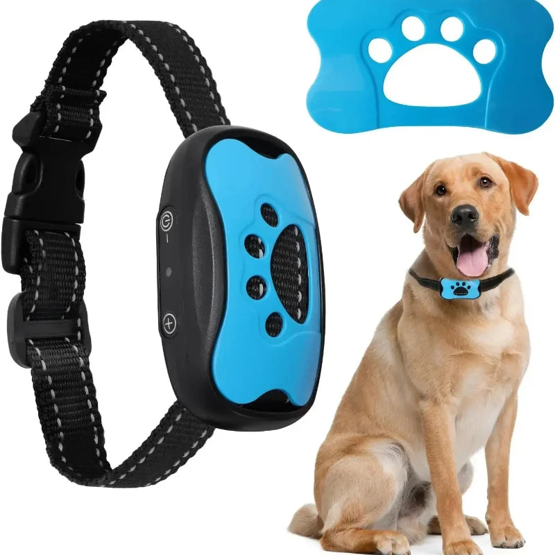 Pet Dog Anti Barking Device USB Rechargeable Dogs Training Collar Ultrasonic Stop Barking Vibration Anti Bark Collar